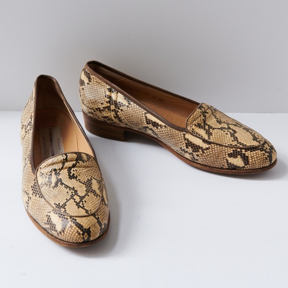 80s - SUSAN BENNIS - WARREN EDWARDS - Loafer - Men\'s - 10 - Tan - Python main image 9